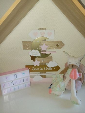 Doudou 3 histoires pantin ours blanc 