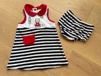 Robe + bloomer velours - 3mois