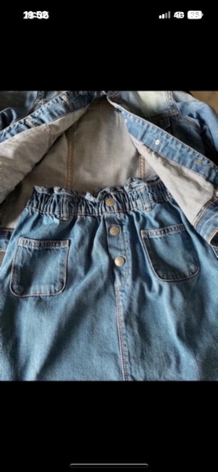 ensemble jupe et blouson jean kiabi - photo numéro 3