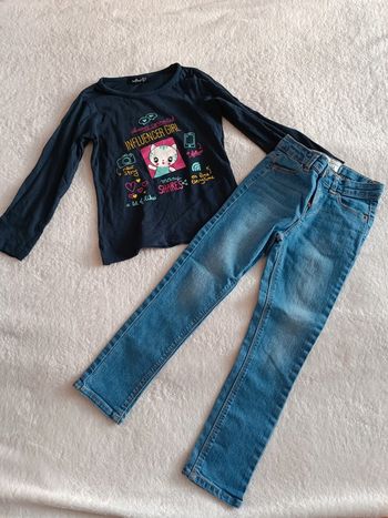 Ensemble jeans Skinny et t-shirt manches longues 6 ans