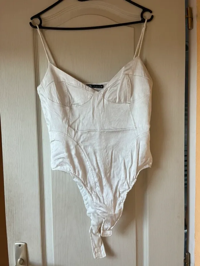 body satiné zara blanc - photo numéro 2