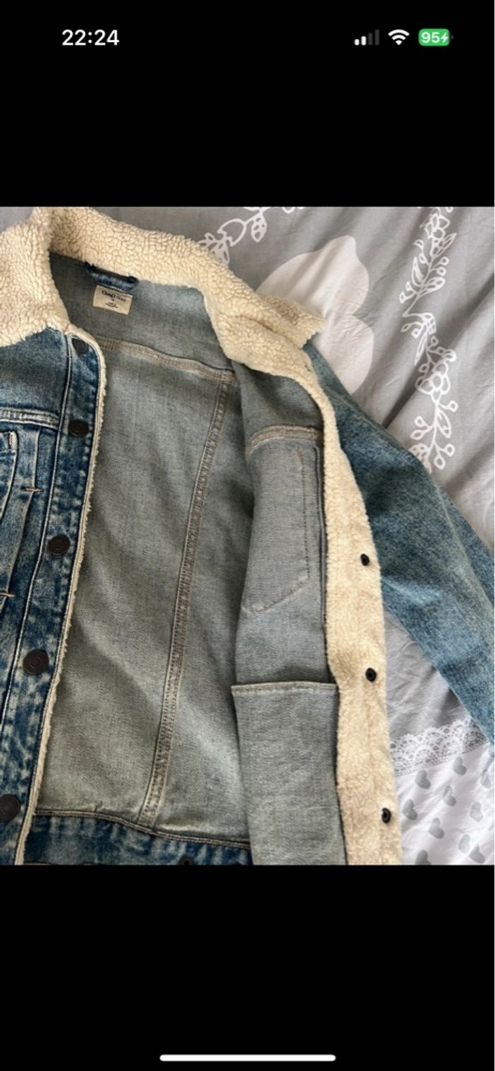 Veste en jean molletonné