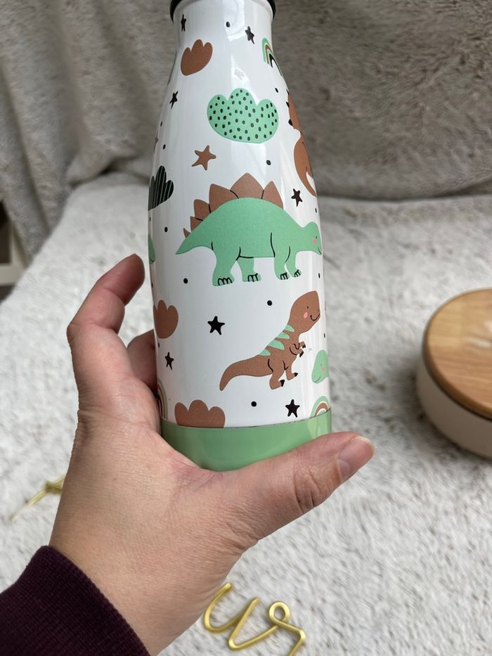 Gourde enfant dinosaures - Vert pale - Rex - photo numéro 3