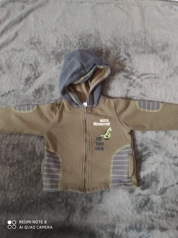 Gilet zippé à capuche