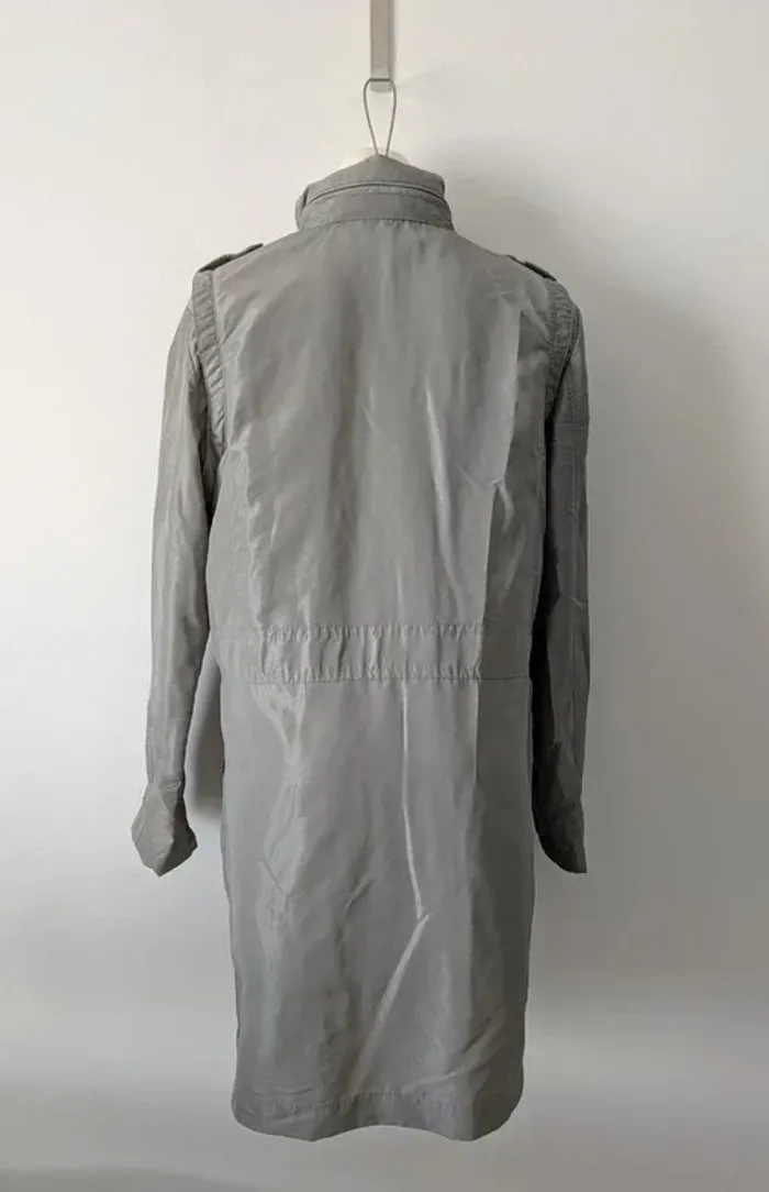 Manteau imperméable gris avec capuche - Caroll - taille M - photo numéro 5