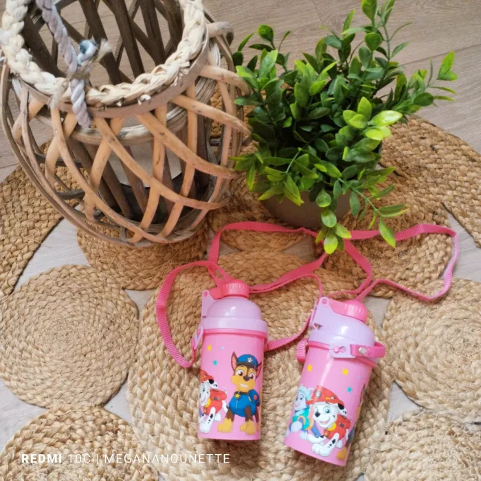 🐶 Lot x2 Gourdes Paw Patrol – Lien de Transport Intégré – Bon État Général