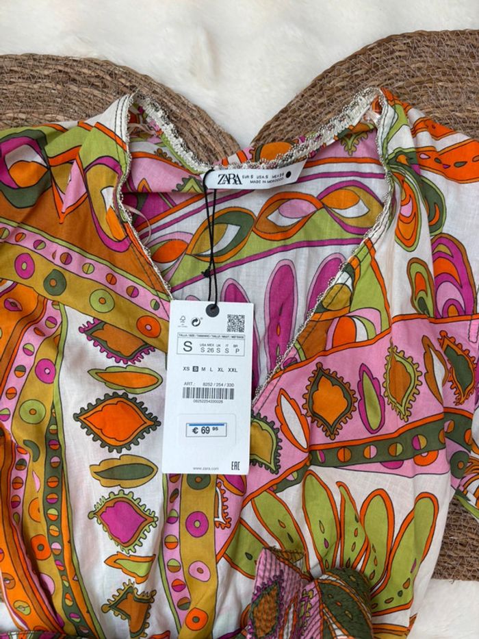 Robe longue Zara multicolore taille S - photo numéro 2