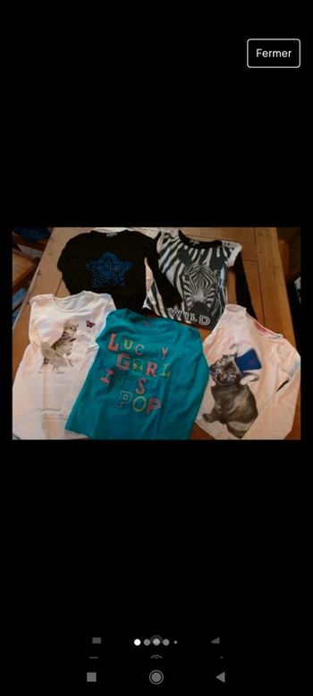 Lot 5 maillots manches longues 8 ans