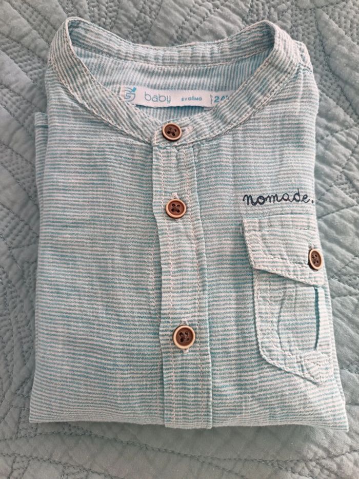 Chemise 24 mois garçon col mao - photo numéro 9