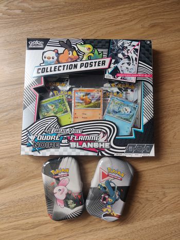 Coffret Poster Foudre Noire & Flamme blanche + 2 mini tins EV10.5