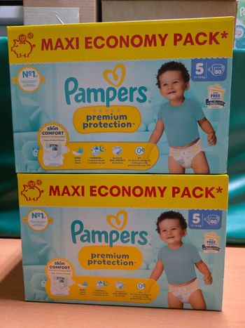 2 cartons Pampers Premium Protection T5