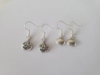 Lot de 2 paires boucles d'oreilles halloween citrouille