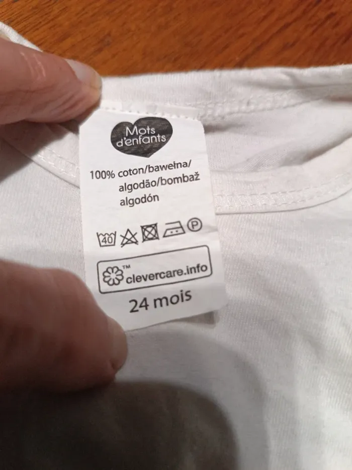 Body blanc Mots d'enfants 24M - photo numéro 3