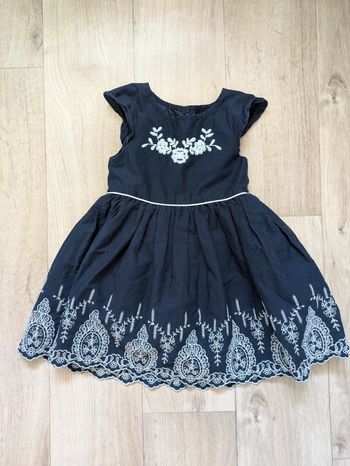 Robe chic marine et blanc 3 ans - 98cm