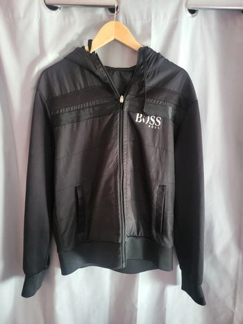 Veste noir à capuche homme