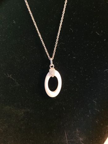 Collier argent et céramique