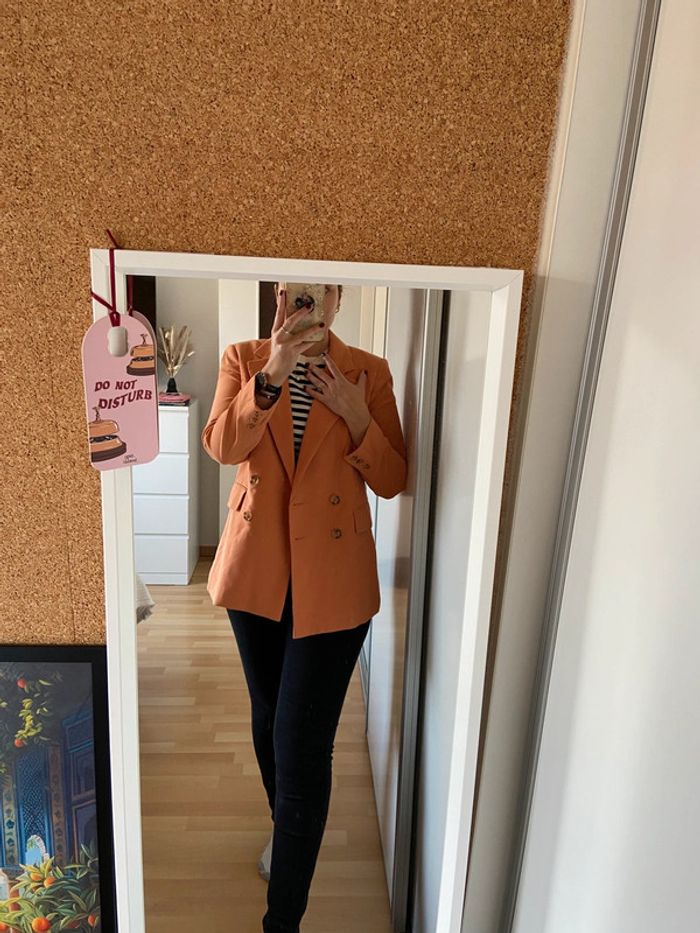 Magnifique blazer orange Mango / Taille S - photo numéro 2