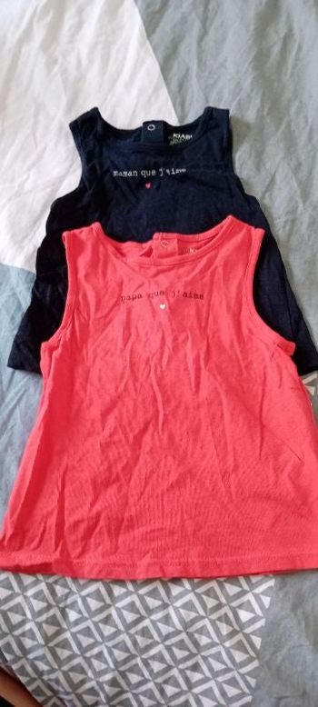 lot de 2 Débardeurs 12 MOIS