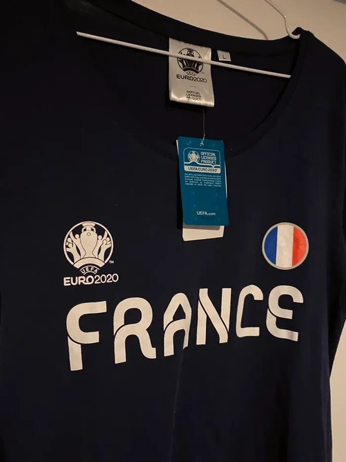 TEE shirt foot France UEFA taille L neuf - photo numéro 3