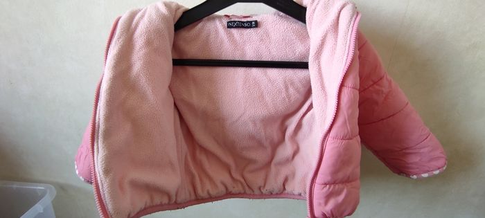 Manteau doudoune rose intérieur polaire 2 ans 86cm - photo numéro 6