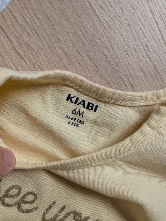 Legging et 2 t-shirts guappy et Kiabi 6 mois fille - photo numéro 2