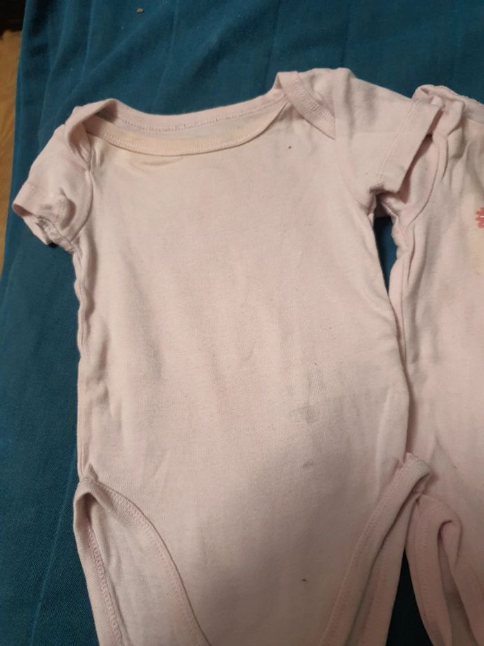 Lot de 3 bodies Tex Manches courtes été fille 6 mois - photo numéro 3
