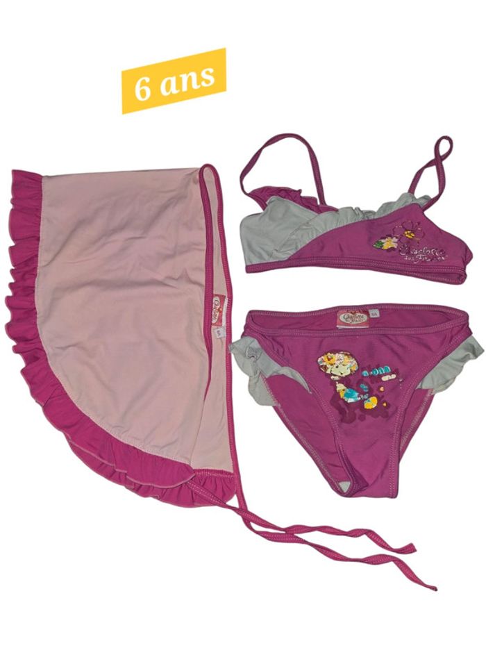 Ensemble maillot de bain 6 ans "Charlotte aux fraises"