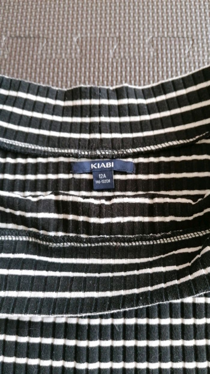 Haut rayé col bateau 12 ans Kiabi - photo numéro 2