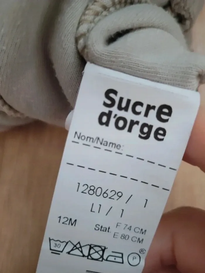 Pantalon velours Sucre d'Orge 12 mois - photo numéro 3