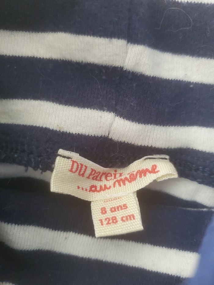 Sous-pull rayé bleu marine et blanc DPAM 8 ans - photo numéro 2