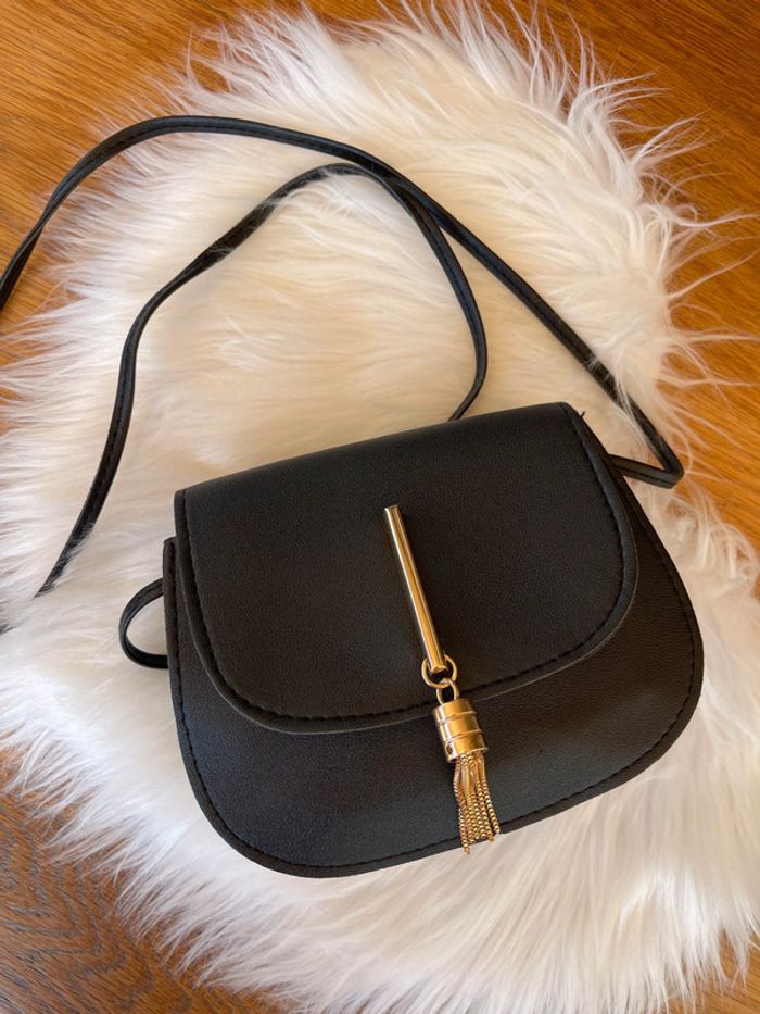 Petit sac à main cuir noir - photo numéro 6