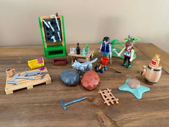 Lot playmobil outils bûcheron et personnages 