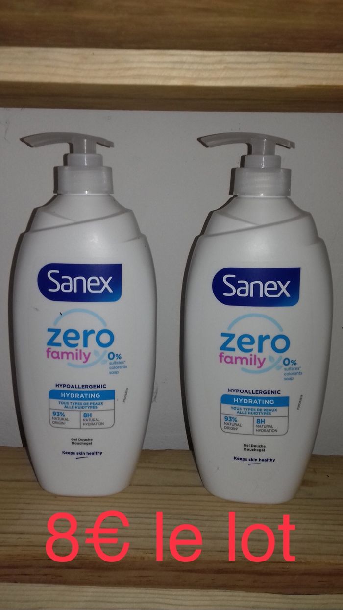 Gel douche enfant Sanex 0% family 10€