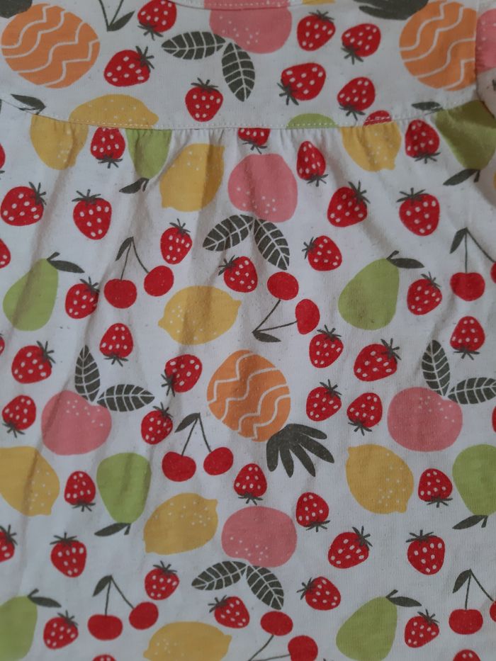 tunique manches courtes fruits - tee-shirt fille - 18 mois - photo numéro 3