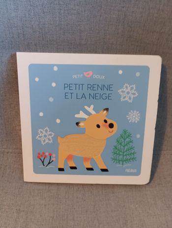 Livre bébé a toucher petit renne et la neige