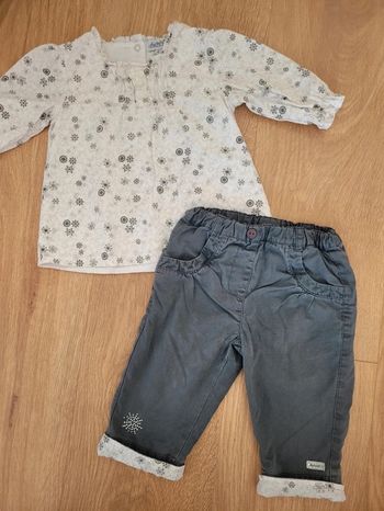 Tenue fille Alphabet 6 mois