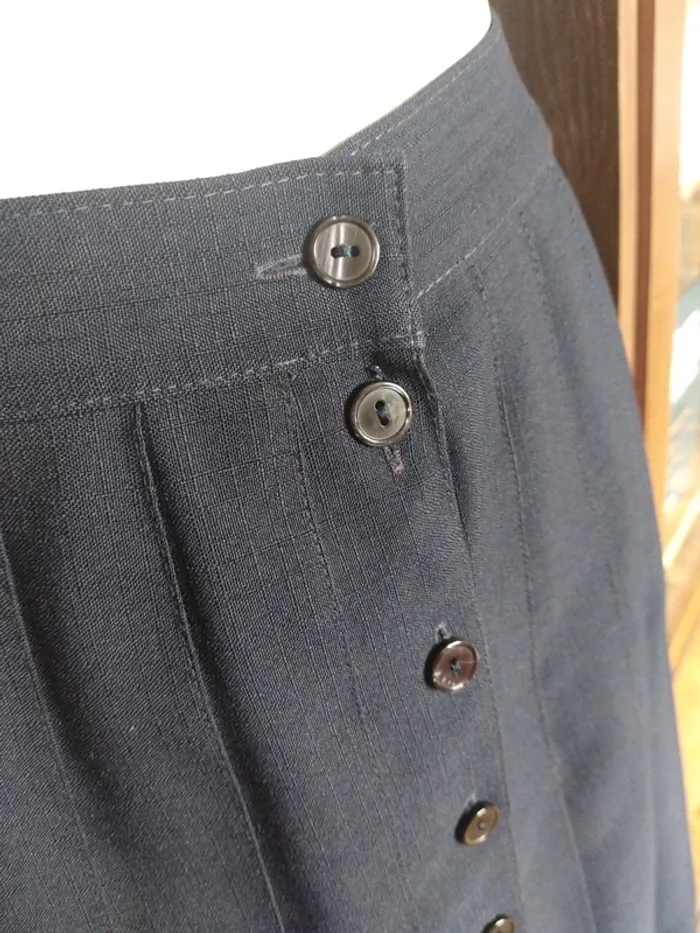 Jupe skirt falda vintage plissée marine navy blue school uniforme japan british - photo numéro 2