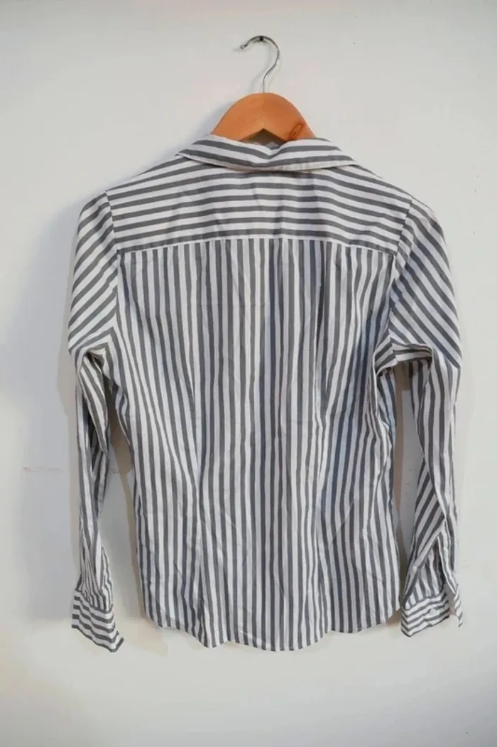 C43 chemise rayé gris H&M 38 - photo numéro 2