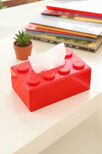 Boîte à mouchoirs design brique de Lego – Rouge