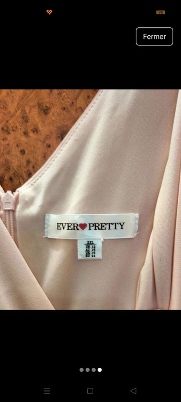 Robe rose asymétrique Ever Pretty – Taille 44 - photo numéro 4