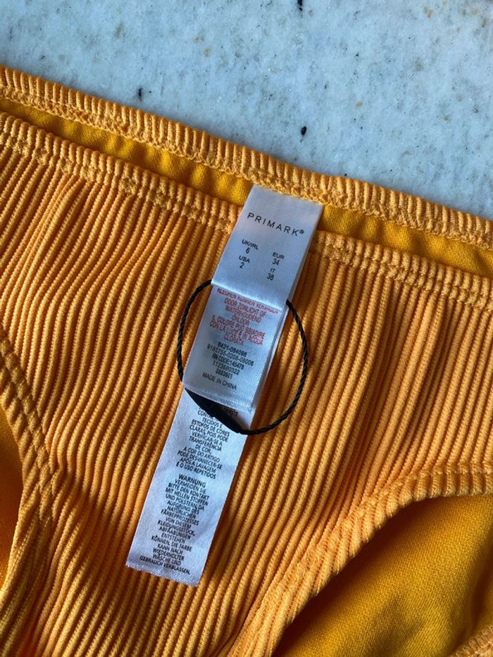 Maillot de bain 2 pieces orange Primark XS - photo numéro 5
