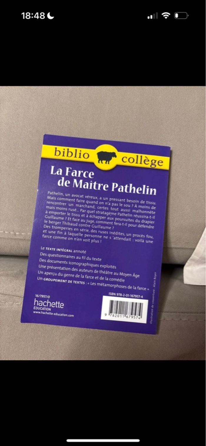Livre - La farce de Maître Pathelin - photo numéro 2