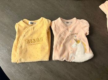 Lot de 2 pyjamas 1mois 