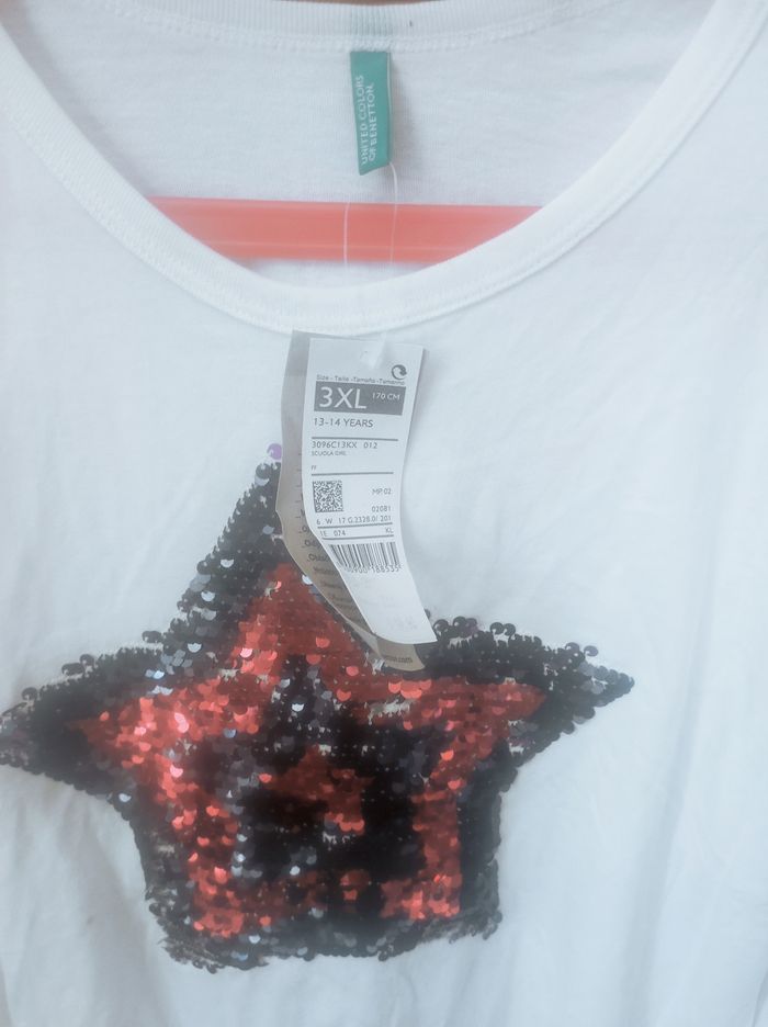 T-shirt manches longues sequins magiques neuf - photo numéro 3