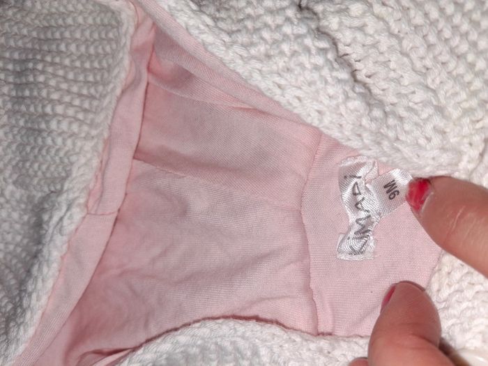 Gilet blanc rose fille 12 mois - photo numéro 2