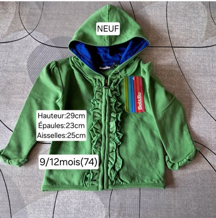Gilet NEUF pour fille 9/12 mois (74) - photo numéro 2