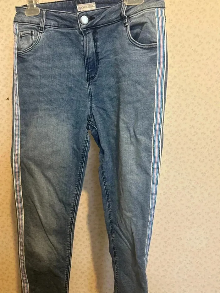 Jeans taille 36 sans étiquette voir mesures marque cache cache - photo numéro 3