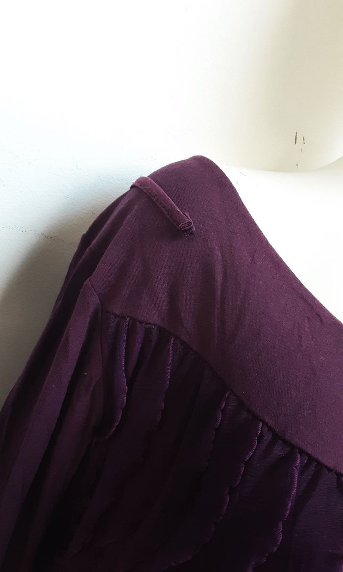 Haut / blouse violet  original devant  pour femme Taille 42/44 - photo numéro 6
