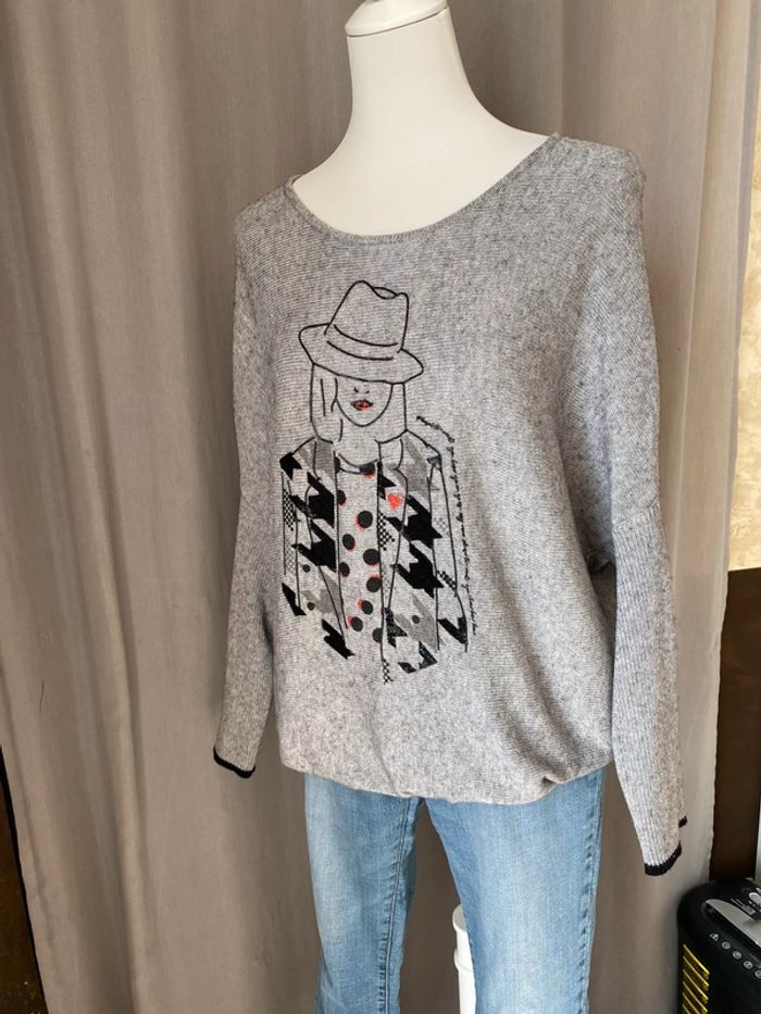 Pull gris Breal XL - photo numéro 2