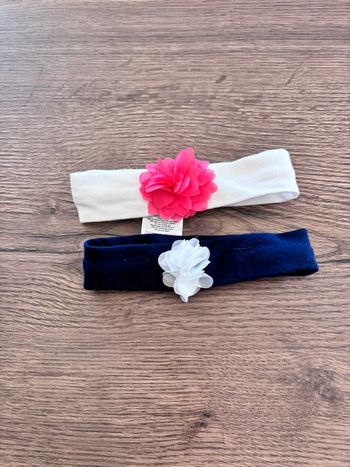 Lot de 2 bandeaux à fleurs bébé